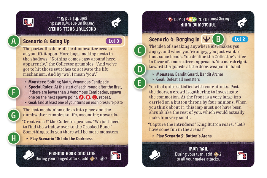 component breakdown for scenario card entry side